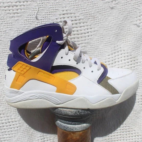 Nike Air Flight Huarache Lakers Size 9.5 705005-101 - Picture 2 of 10